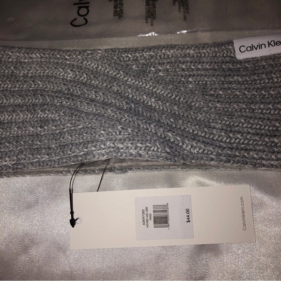 Calvin Klein Women’s Ribbed Knit Headband Heathered Medium Gray OS NWT - Picture 6 of 10